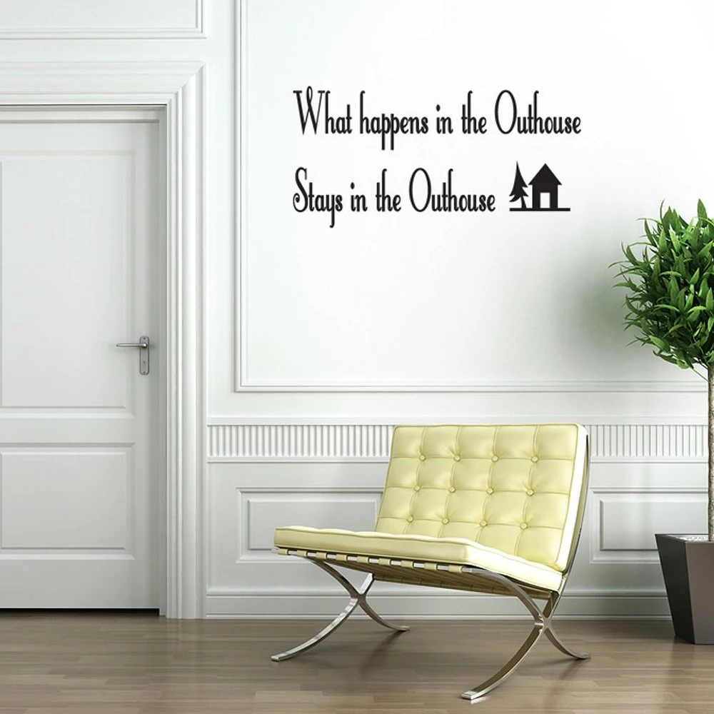 

Outhouse Bathroom Vinyl Wall Stickers Bathroom Decals Home Decor Home Decoration for Living Room Wall Art 28"Hx13"W