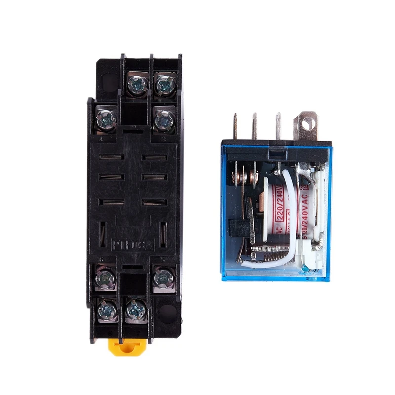 

10X LY2NJ HH62P-L JQX-13F 220V AC Coil DPDT Power Relay 8 Pin W PTF08A Socket