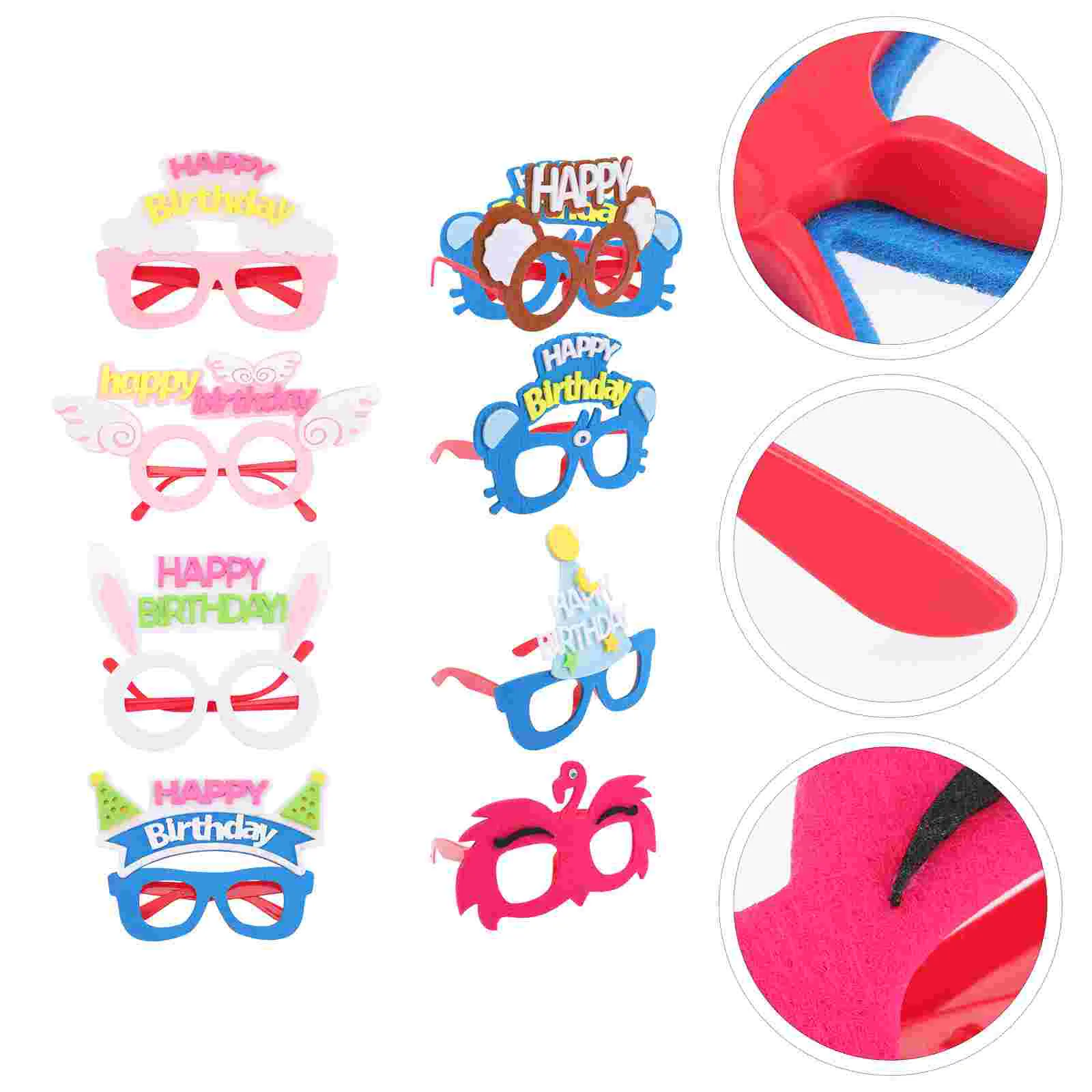 

8 Pairs Birthday Glasses Novelty Glasses Funny Party Glasses for Kids Adults