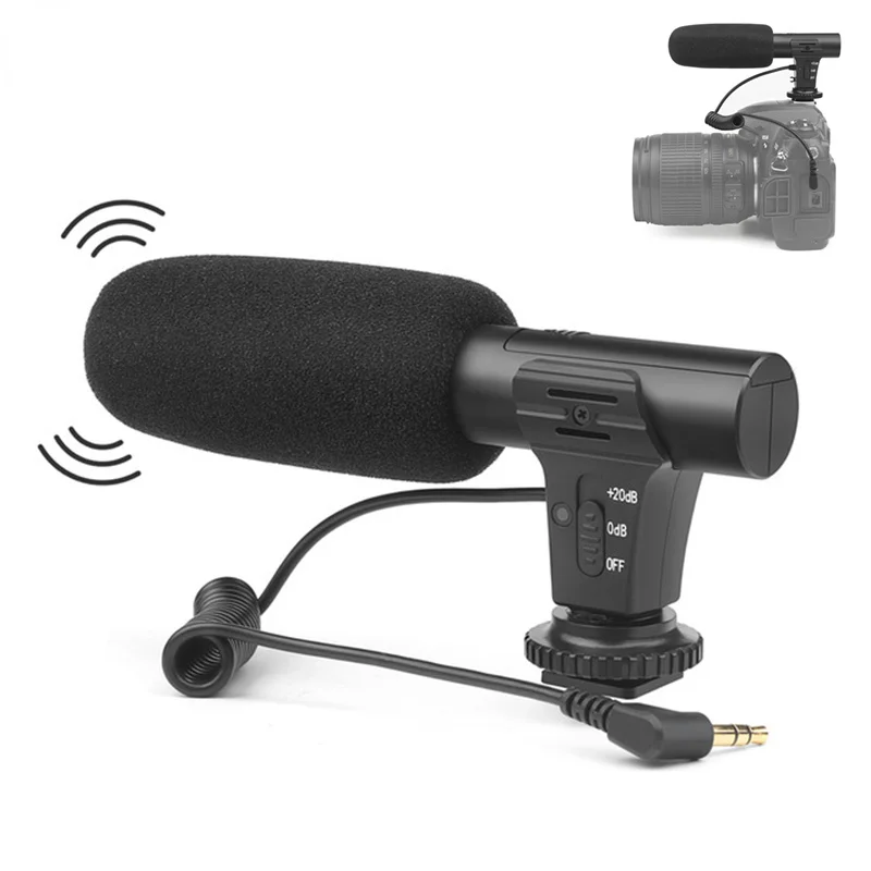 

SStereo Camcorder Microphone DSLR Camera Microfone For Nikon/Canon/Sony/Samsung/DSLR Camera For Xiaomi 8/iphone X Genuine Sale