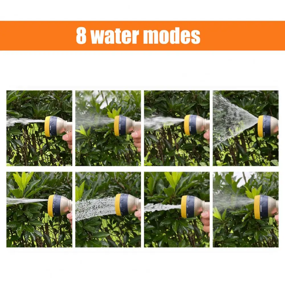 

Lawn Watering Nozzle Useful Ergonomic Handle Comfortable Grip Multi-Function 8 Patterns Water Spray Nozzle Garden Supplies
