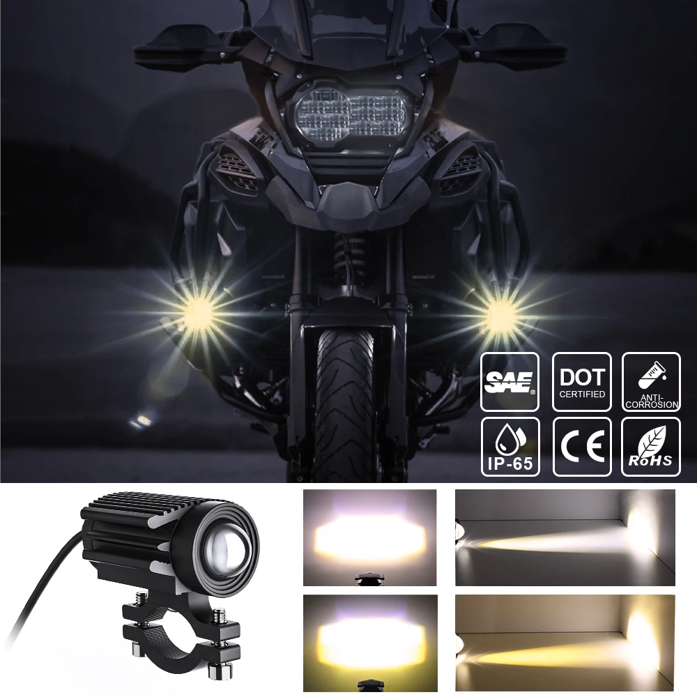 

Moto Bicycles Car Light Assembly Motorcycle LED Headlight Spotlights DRL For Motorbike Fog light 12V Moto Bicycles Cars Lighting