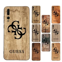 fashion brand guess wood floor cartoon pattern phone case soft silicone case for huawei p30lite p30 20pro p40lite p30