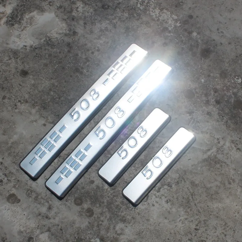 

High Quality Stainless Steel Scuff Plate/door Sill Car Accessories 4pcs/set For 2011-2019 Peugeot 508 Car Covers,car-styling
