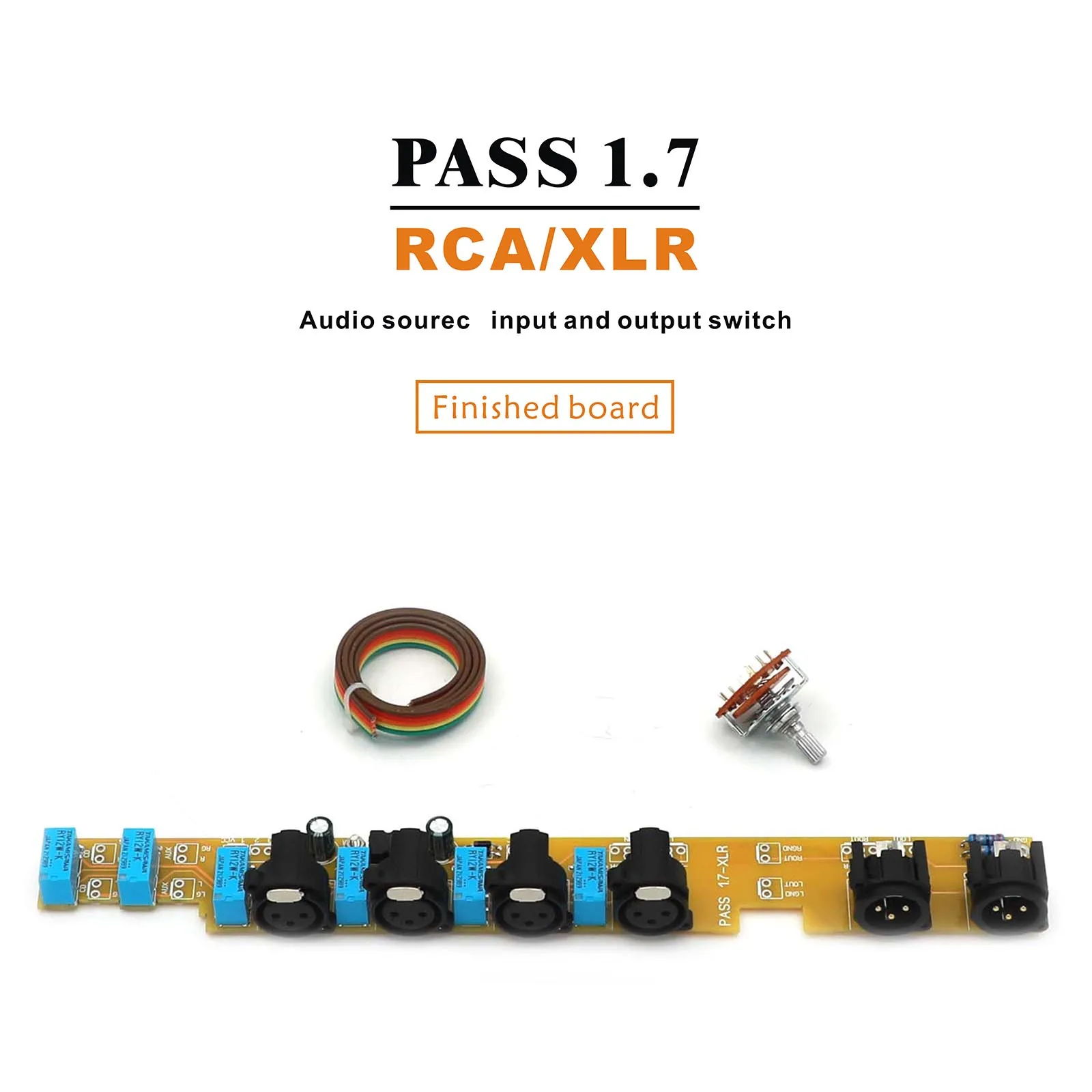 

PASS 1.7 RCA/XLR Audio Source Input And Output Switch Board 2 Way RCA /XLR IN+1 Way RCA/XLR OUT DIY Kit/Finished Board