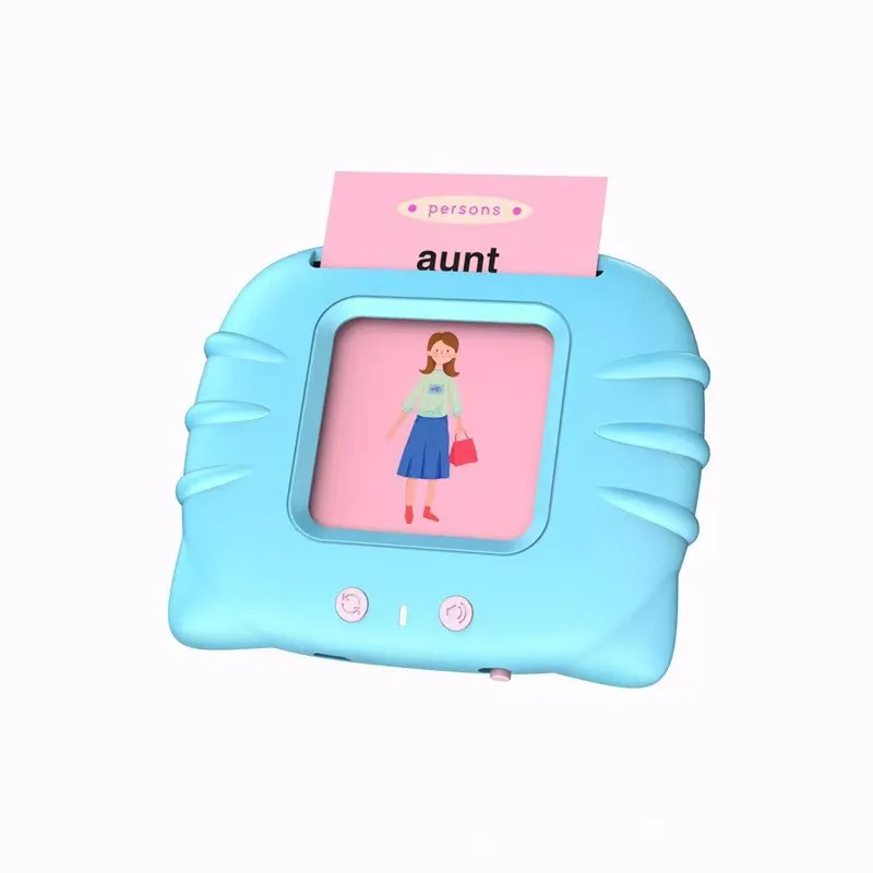 

Montessori Flash Cards Reader Machine for Toddlers 2-6 Children Preschool English Cognition Kids Audible Learning Machine toys