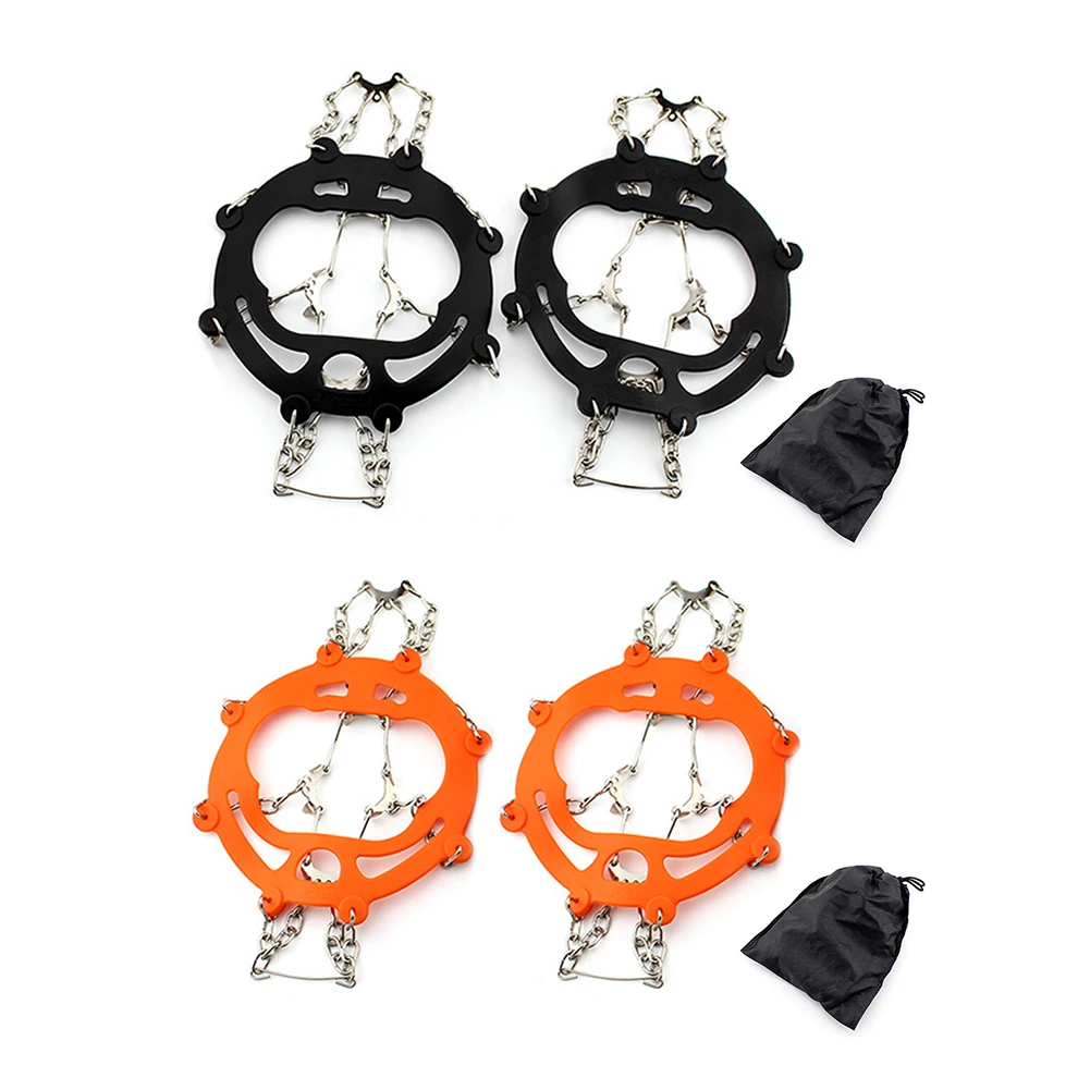 

10 Studs Climbing Crampons Non-Slip Climbing Shoes Silicone Chain Wear-resistant for Snow Walking Winter Outdoor Equipment