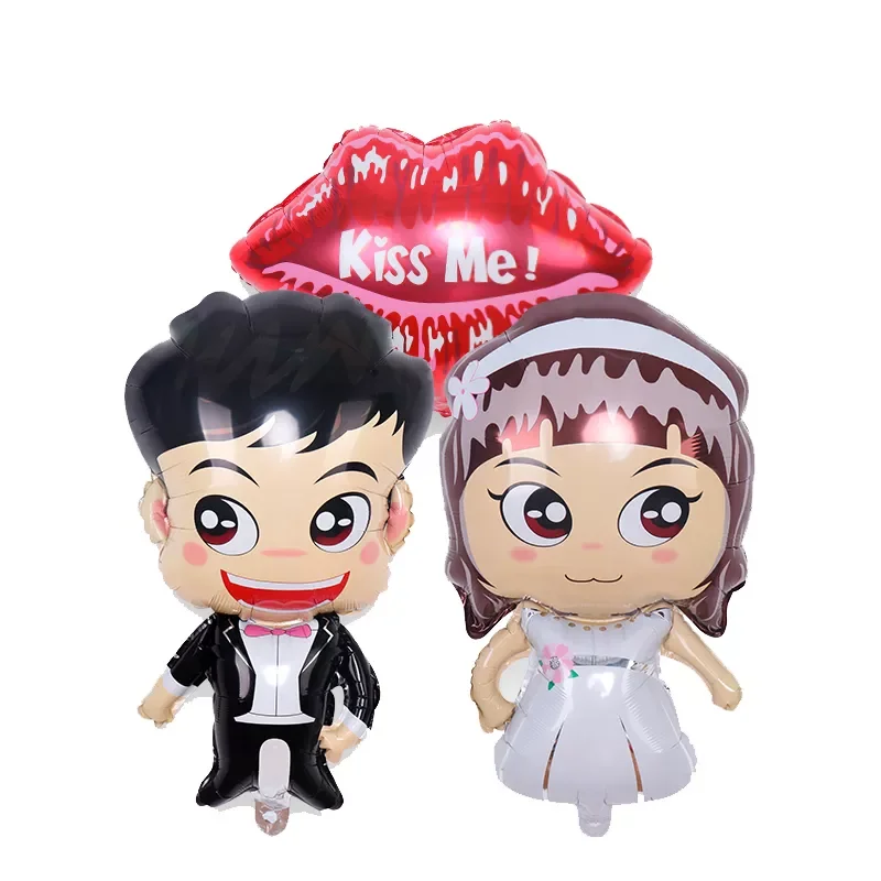 

Groom Bride Wedding Decoration Foil Balloon Wedding Party Supplies Just Married Decoration Balloons Bridal Party Inflatable Ball