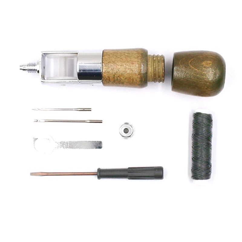

Leather Sewing Awl Kit Hand Stitcher Set Manual Sewing Machine Speedy Stitcher Leather Craft Stitching Shoemaker B