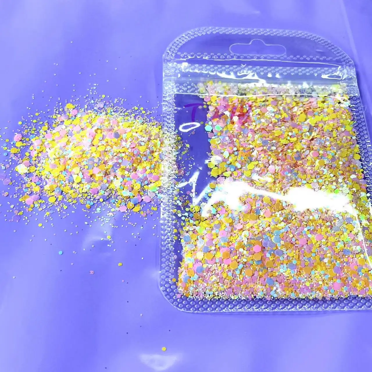 Разноцветные разноцветные Блестки для ногтей 100 г