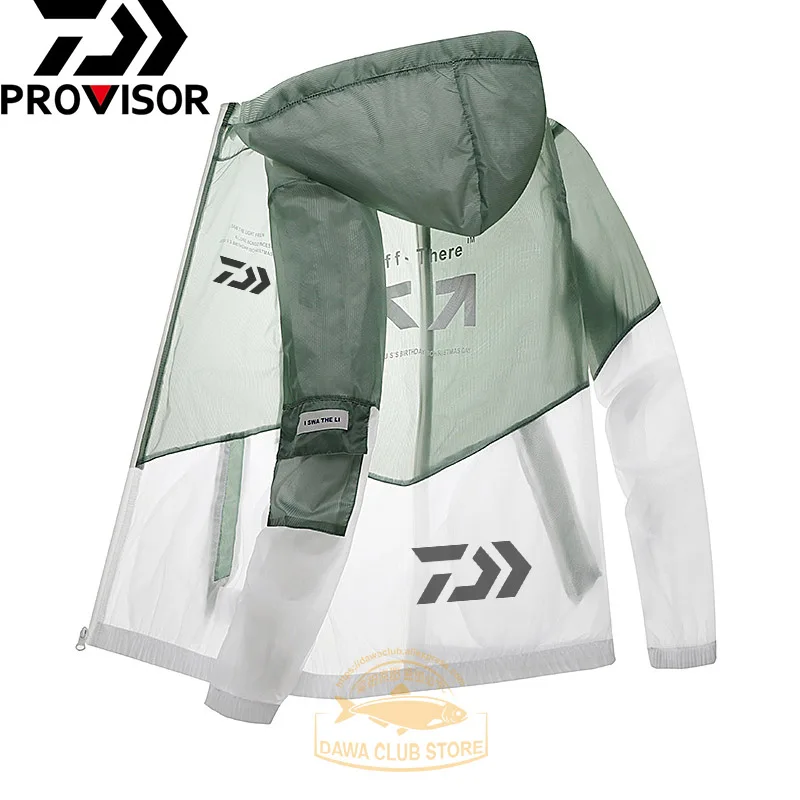 

New Dawa fishing thin section breathable ice silk sunscreen clothing summer outdoor beach windbreaker fishing sunscreen clothing