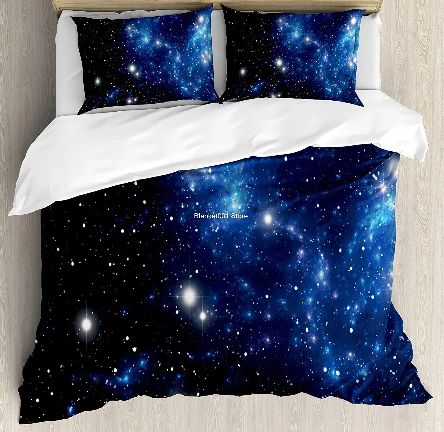 

Constellation Duvet Cover Set Outer Space Star Nebula Astral Cluster Astronomy Theme Galaxy Mystery Decor 3 Piece Bedding Set