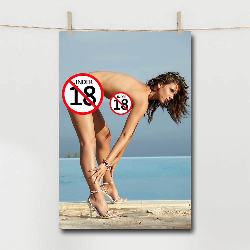 Открытые туфли на высоком каблуке женские холщовые плакаты и принты для спальни и гостиной, художественная картина для украшения стен