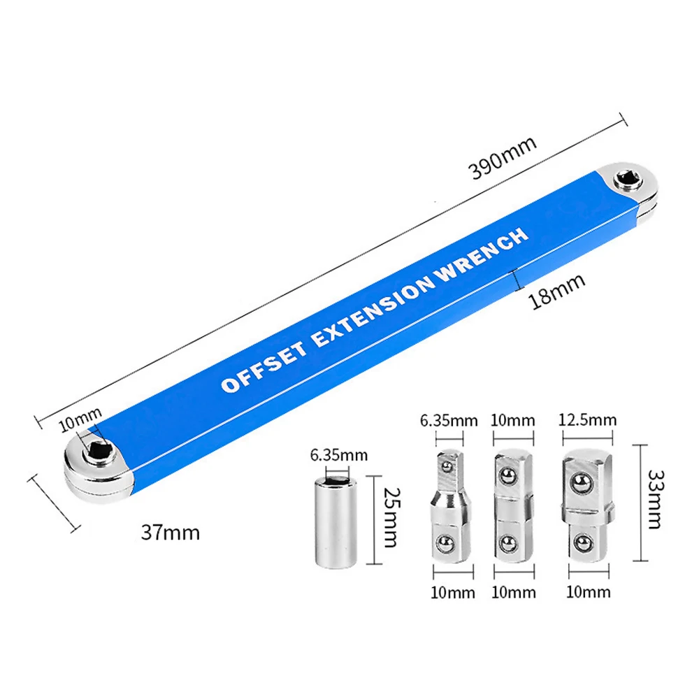 

Смещенный удлинительный ключ с храповым механизмом