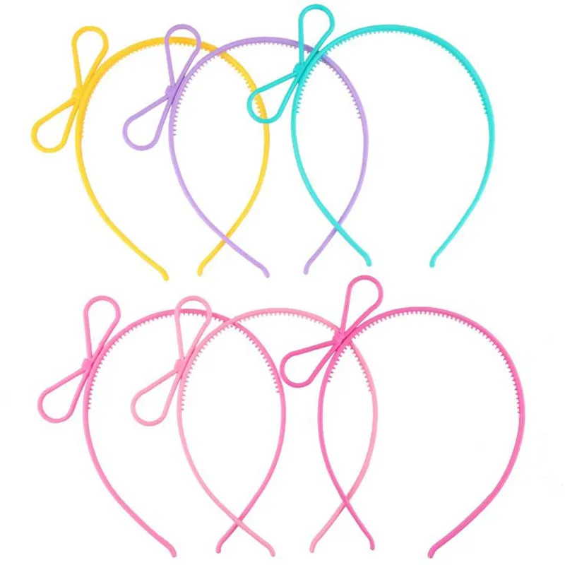 

Children Princess 5MM Plastic Bowknot Headband Kids Girls Hairband Headwear Hair Birthday Party Favors Christmas Halloween