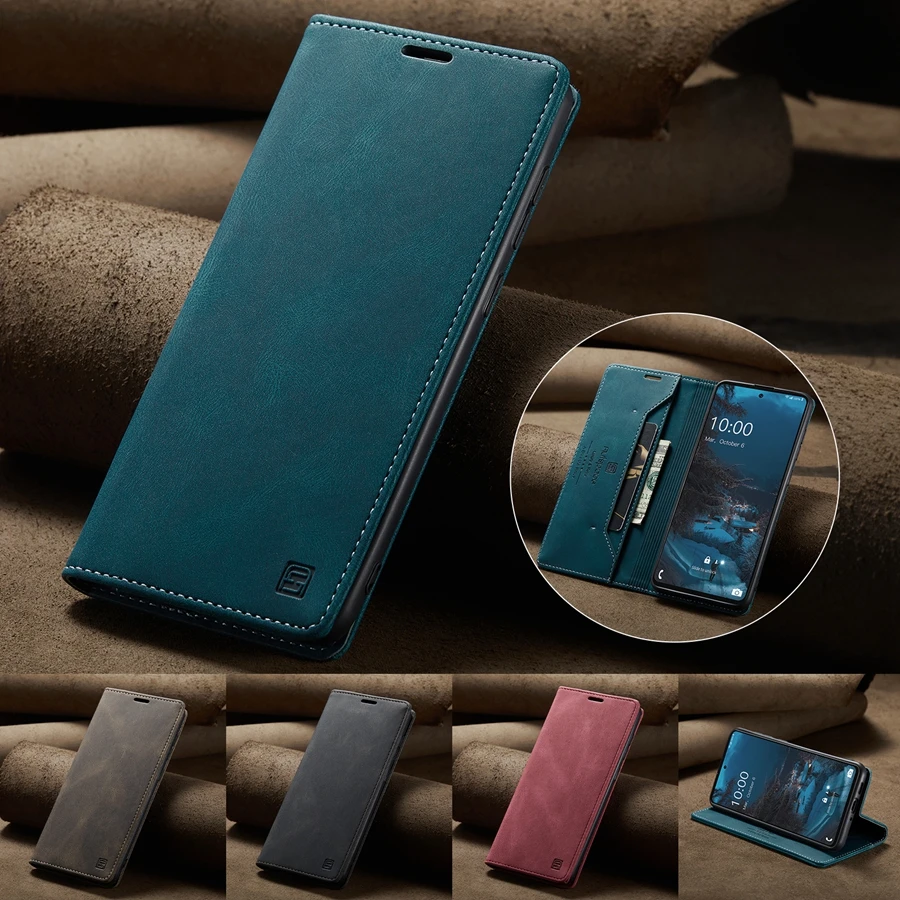 Кожаный чехол-бумажник с защитой от кражи для Samsung Galaxy A12 A13 A23 A33 A51 A52 A53 A71 A72 A73 S22 Ultra
