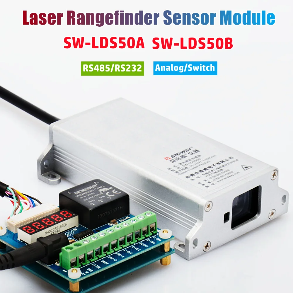 

SW-LDS50A SW-LDS50B Deep Tawet Laser Rangefinder Module 50 Meters Laser Rangefinder Distance Sensor RS232 RS485 Communication