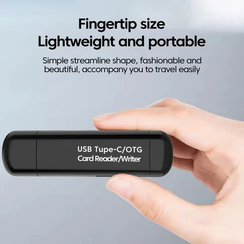 Кардридер для SD-и TF-карт, USB Type-C/Micro-USB/SD/TF