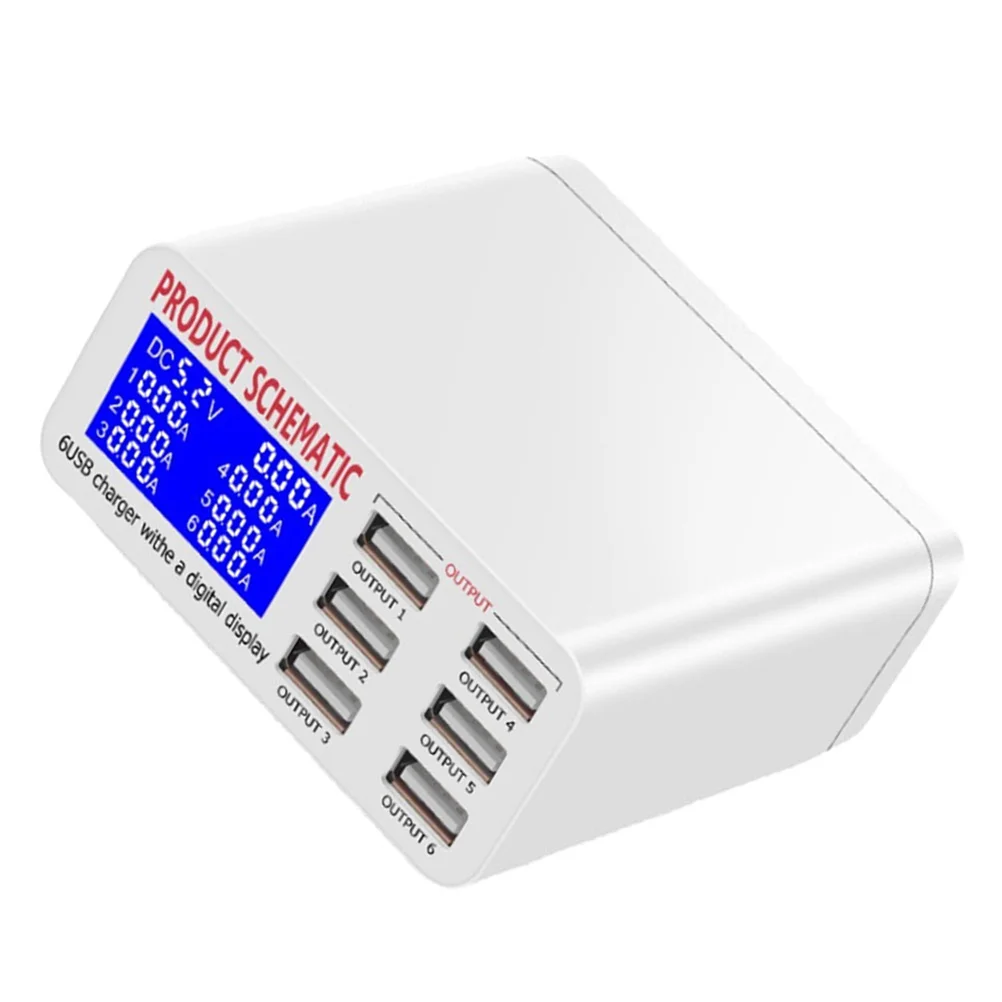 

6 Ports Charging Station Premium Sturdy High Grade Prime 6 Ports Charging Station Charging Device for Office Home