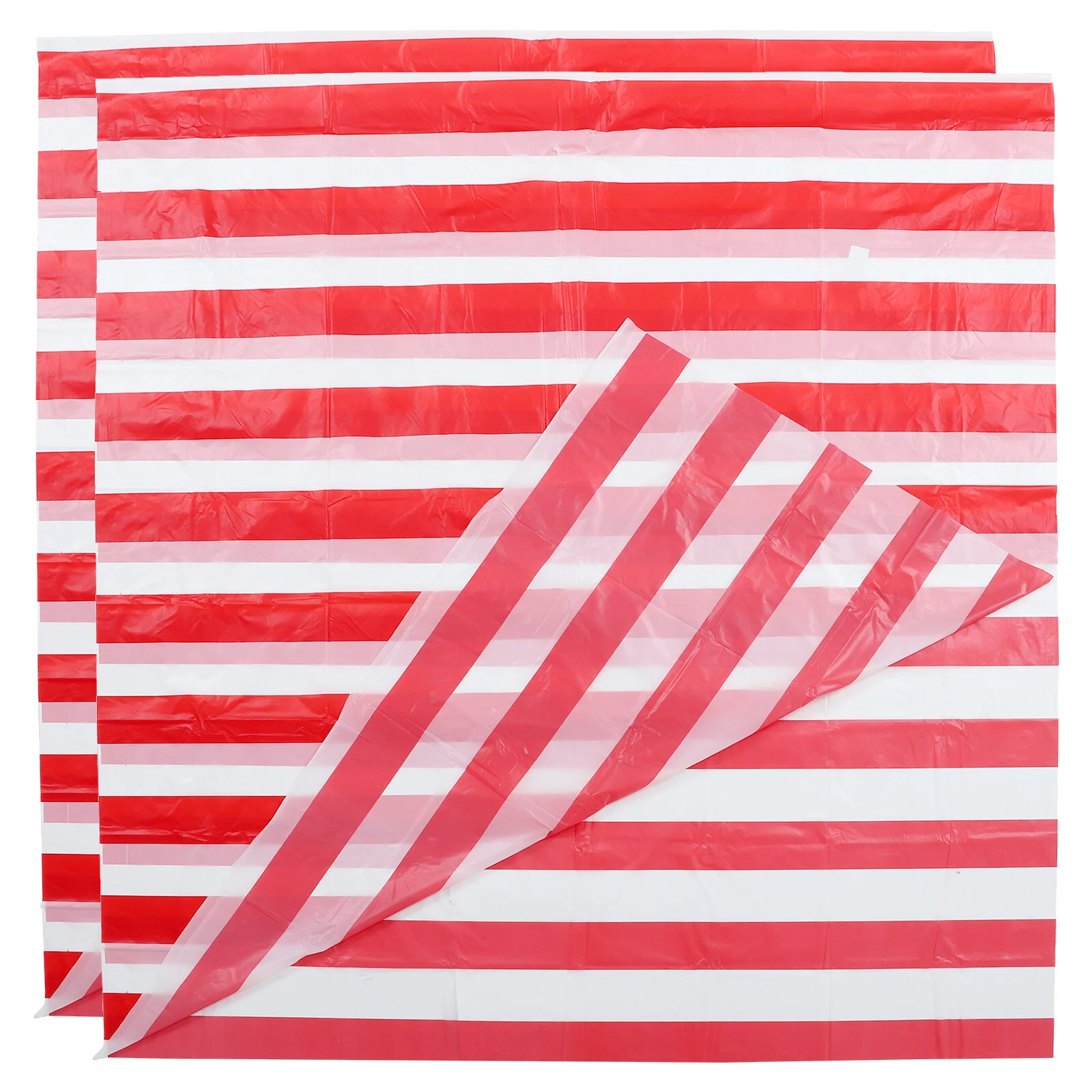 

Скатерть пластиковая в полоску, водонепроницаемая скатерть для праздника, красный и белый цвета, 2 шт.