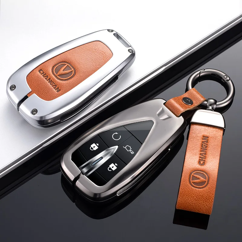 

Чехол из цинкового сплава и силикона для автомобильного ключа Changan CS35PLUS, CS55PLUS, CS75PLUS 2019, защитный чехол для ключа, аксессуары, брелок