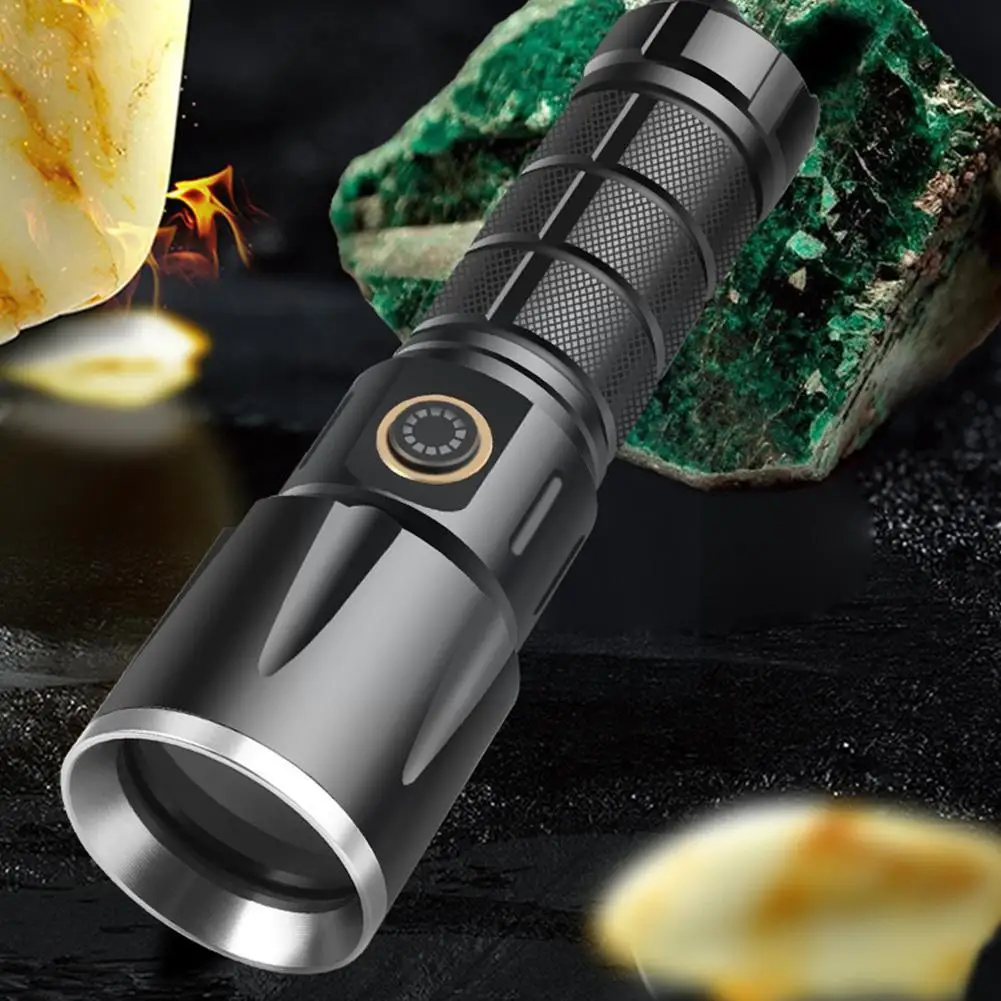 

Aluminum Alloy Powerful Flashlight Usb Torch Light Light Tactical Camping Light Flash Rechargeable Y4b4