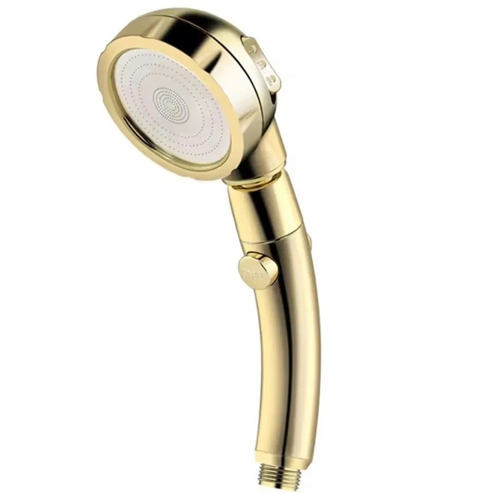 

Золотая душевая лейка с массажем 3 режимов