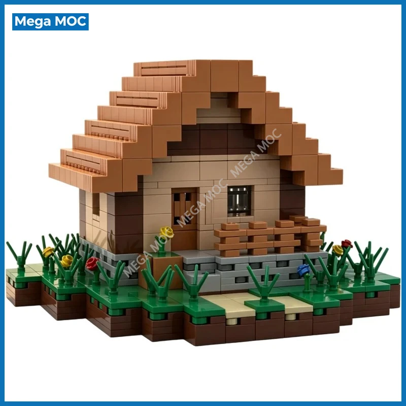 Конструктор Mason House MOC: Средневековый Каменный Коттедж Ремесленника, Сборная Модель Деревни из Кирпичиков для Сборки Своими Руками, Настольная Модель (art.: 3920dd183dcc5) - 3920dd183dcc5