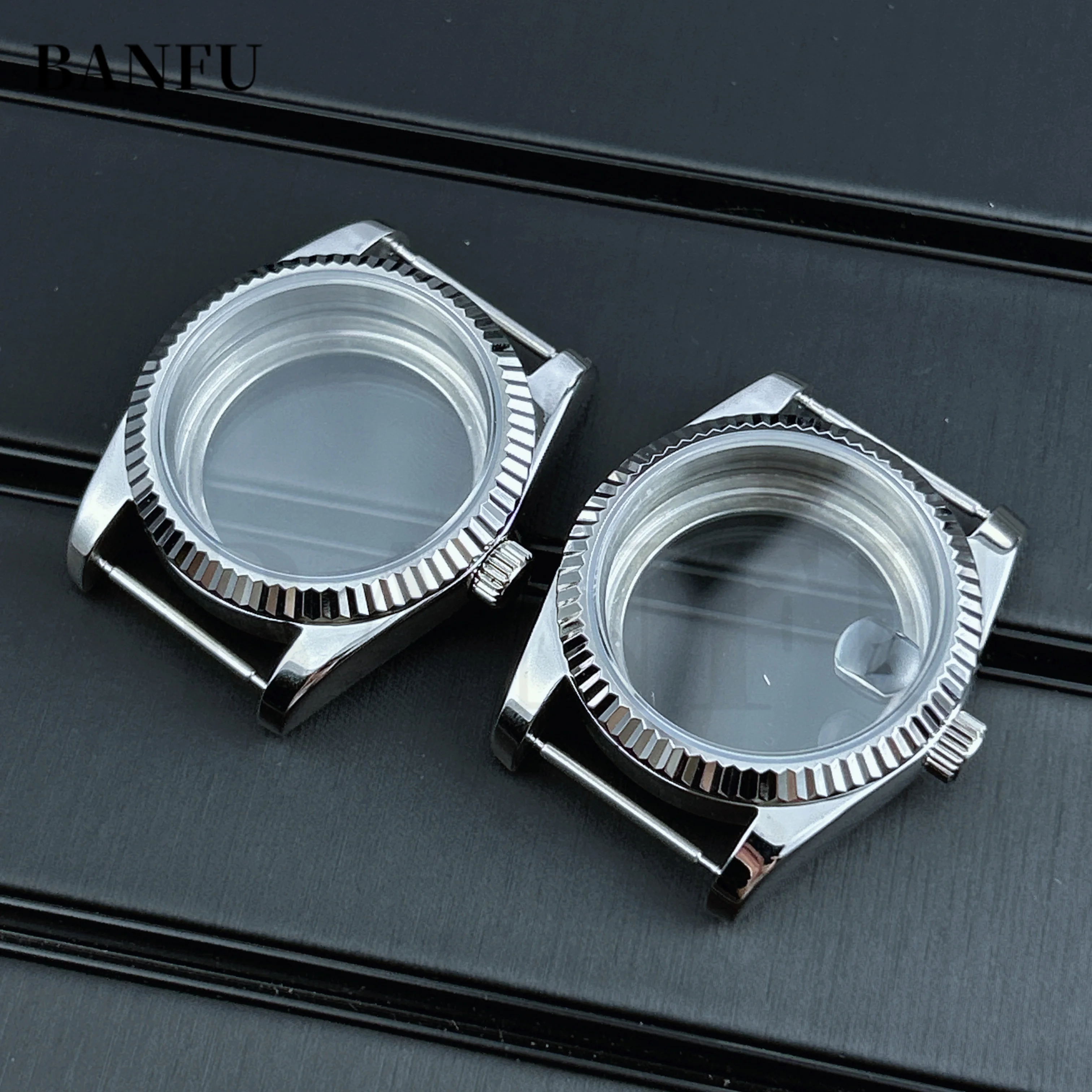 Для даты 36 мм 40 серебряный корпус для часов водонепроницаемый сапфир Crysta Rolxeres