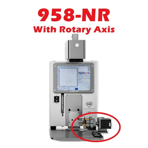 Волоконно-лазерный гравировальный станок TBK 958N 500 Вт для IPhone 8-15 серия, съемник заднего стекла, раздельный, 175x175 мм с вращающейся осью