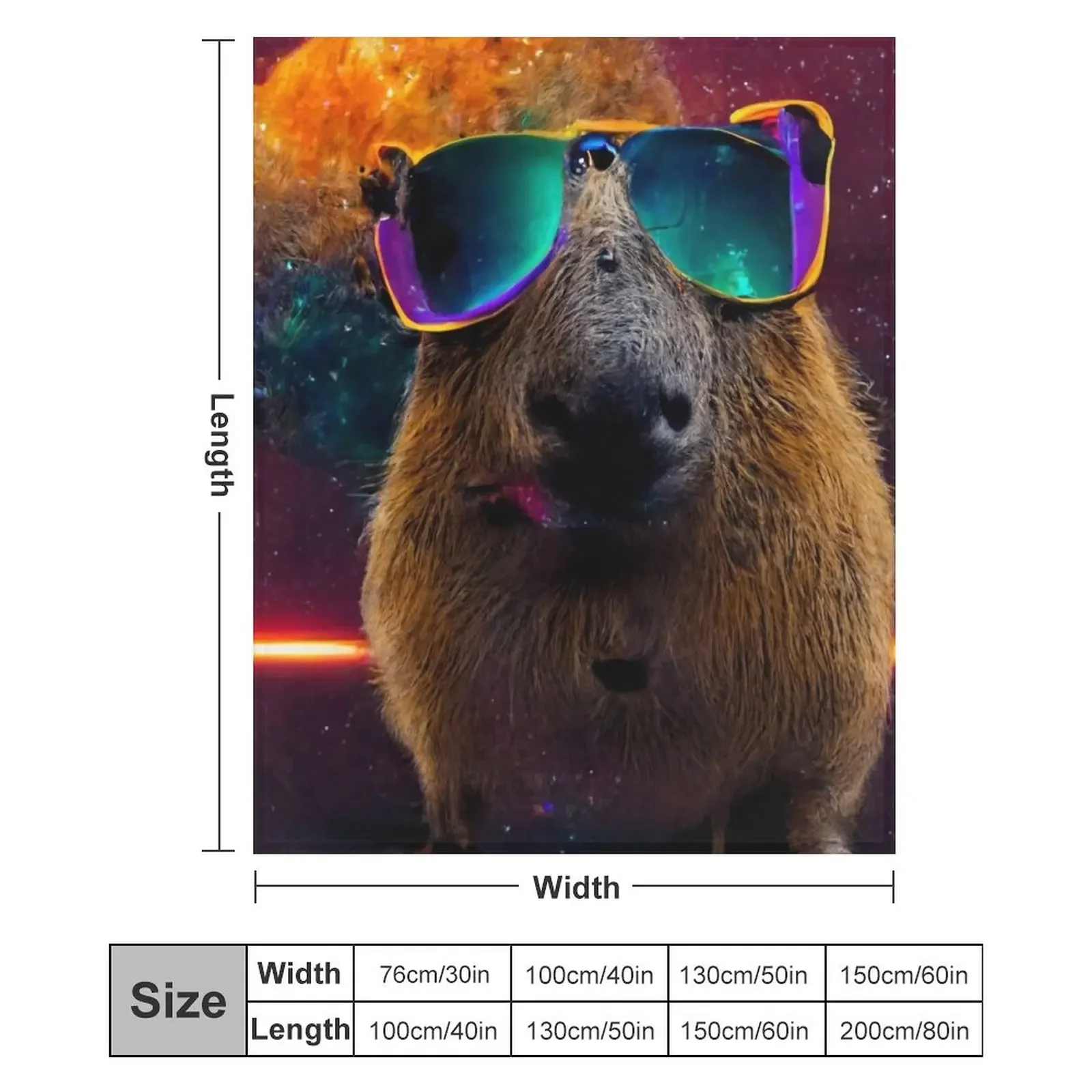 Ok I Pull Up Капибара с солнцезащитными очками плед