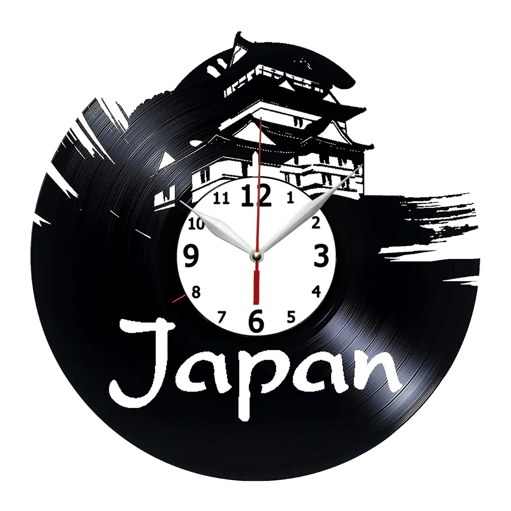 Japan Vinyl Record Clock, I Love Japan Wall Decor, Japanese Culture Handmade Home Decor, Japan Vinyl Wall Clock, Gifts for famil