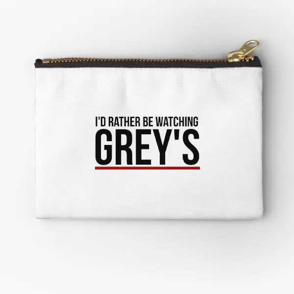 

Rather Be Watching Grey Is Zipper Pouches Bag Pocket Panties Coin Cosmetic Small Storage Packaging Men Money Wallet Socks Women