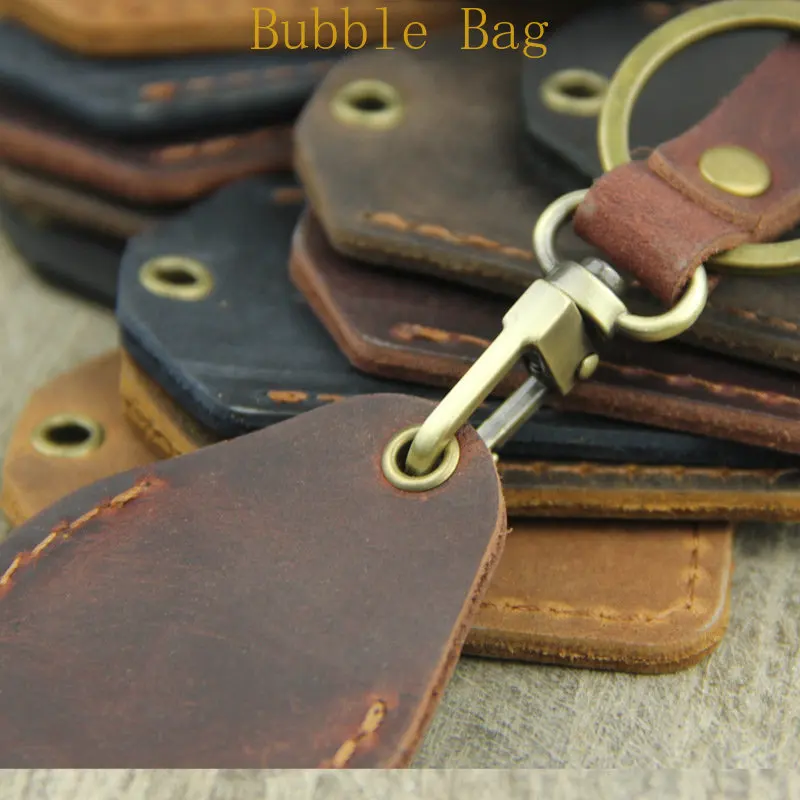 Cowhide access card sleeve elevator card protective sleeve community rectangular bus card bag male water drop induction