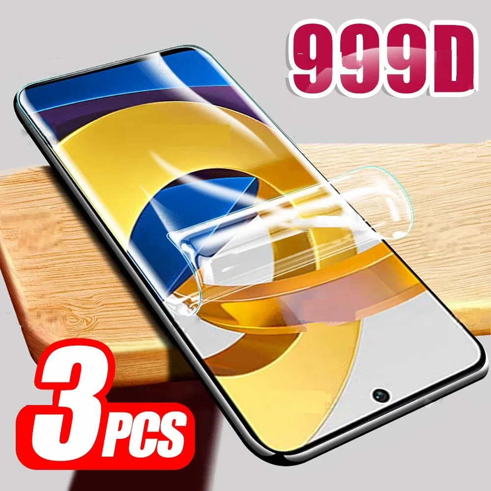 

3PCS Hydrogel Film For Xiaomi Poco X5 X3 C50 C40 M4 M3 F2 X4 Pro NFC 4G 5G Clear Screen Protector For Poco F4 X3 X4 GT F3 F1