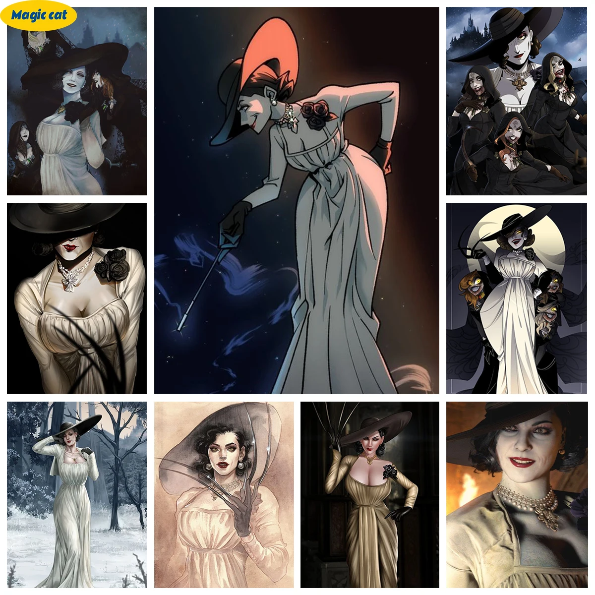 Алмазная живопись Alcina Dimitrescu 5D сексуальный женский монстр алмазная вышивка