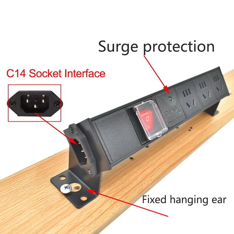 PDU power strip стойка сетевого шкафа C14 port desktop five hole national standard socket 1-10AC with защитная