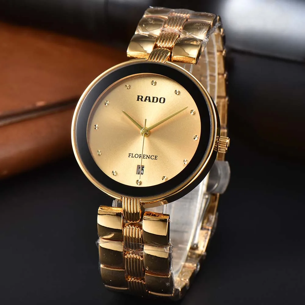 

Часы наручные Rado мужские с автоподзаводом и датой, брендовые Роскошные спортивные автоматические, из 18-каратного золота, в стиле Флоренции, ААА