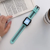 silicone strap for apple watch series 7 45mm 41mm 6 5 4 se 44mm 40mm smart watch breathable wristband for iwatch 3 2 42mm 38mm