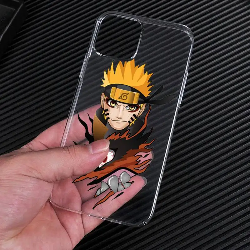 Чехол удзумаки Наруто для телефона iphone 13 12 11 Pro Max Mini XS 8 7 Plus X SE 2020 XR прозрачный