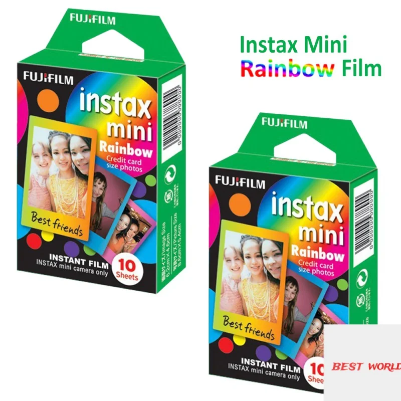 

For Fujifilm Instax Mini 8 9 11 25 50s 70 90 Instant Camera Rainbow 20 Photos Fuji Instant Films - Instax Share SP-1 SP-2 Papers