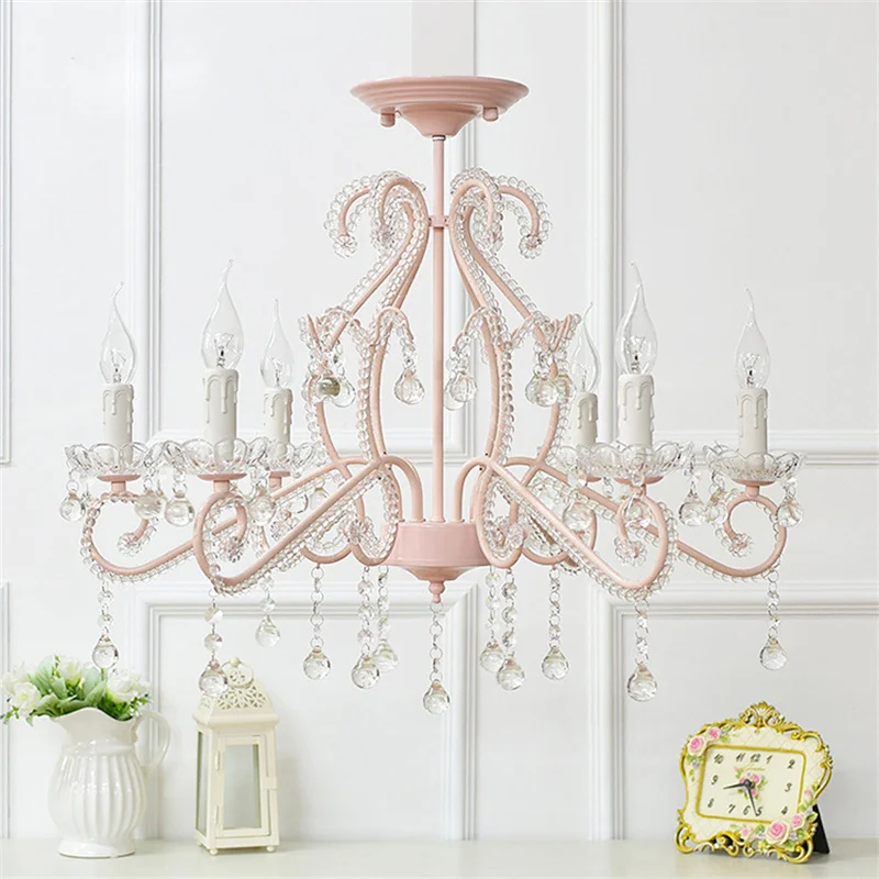 

Pendant Lights Korean Princess Room Chandeliers Children's Lighting European Style Bedroom Decorative Lamps Ins Girls Aesthetic