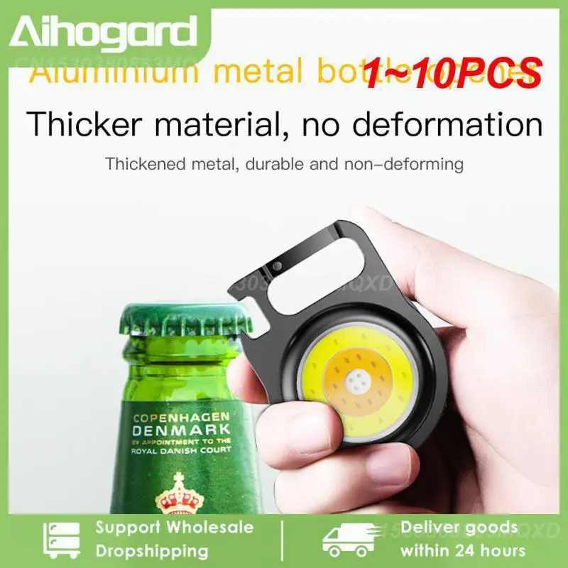 

1~10PCS Mini LED Keychain Light Multifunctional Portable Light COB Emergency Lamp Mini Flashlight Outdoor Fishing Camping Light