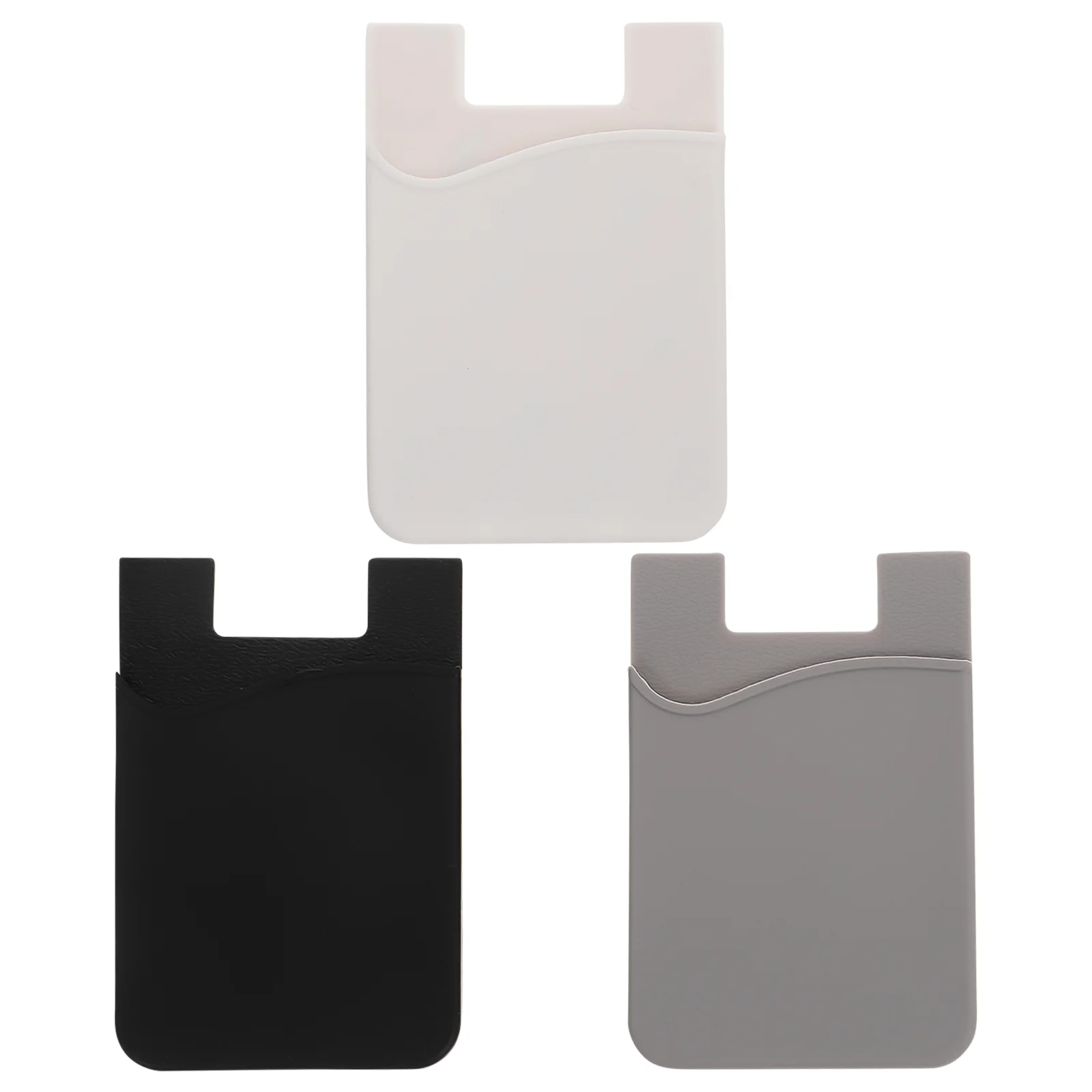 

3Pcs Phone Back Cards Cases Smartphone Back Wallets Adhesive Phone Back Pouches