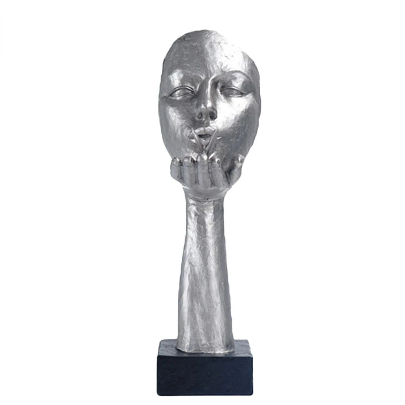 

Resin Hand Holding Butterfly Mask Statue Nordic Retro Figurines Home Accessories Living Room Desktop Creative Decoration