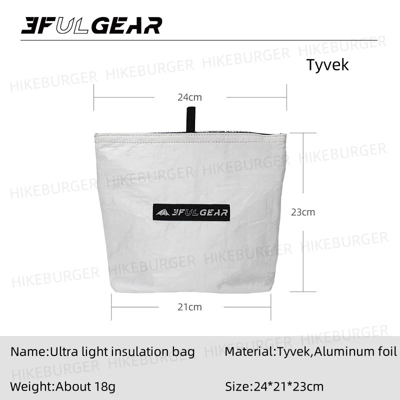 Фото 3F UL GEAR, термоизоляционная сумка для кемпинга, портативная сверхлегкая термосумка с изоляцией из алюминиевой фольги, сумка Tyvek для пешего туризма №5