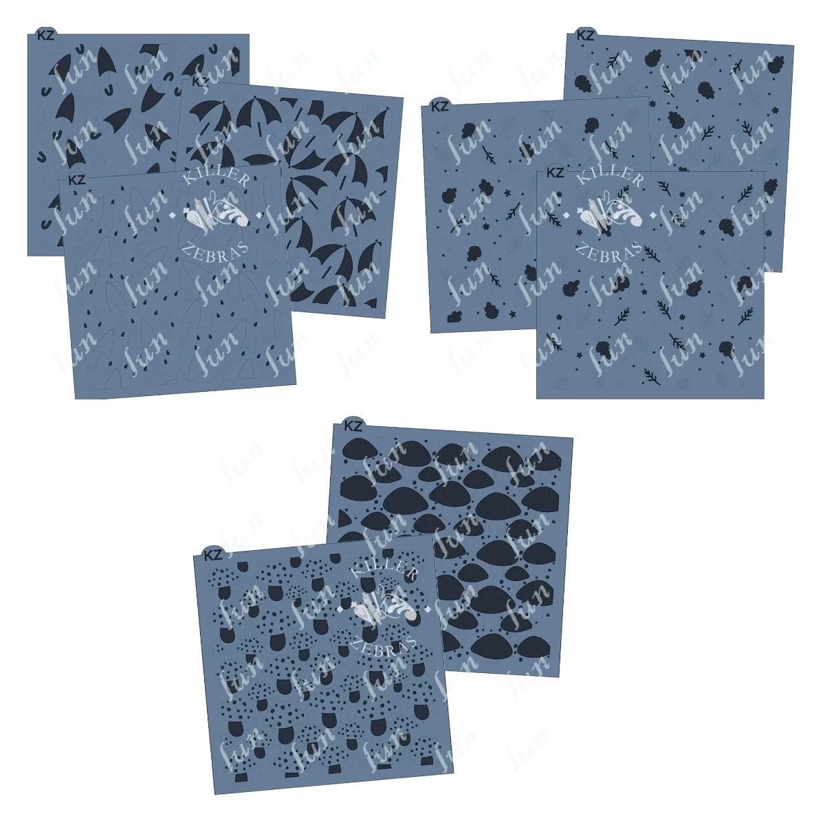 

Umbrellas Mushrooms Fall Layering Stencils for Diy Template Stencil Craft Supplies Scrapbooking Decoration Diary Cards Handmade