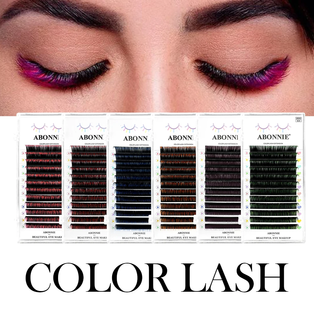 

ABONNIE Ombre Colored Eyelashes Extensions Fluffy Individual Lashes Extensions