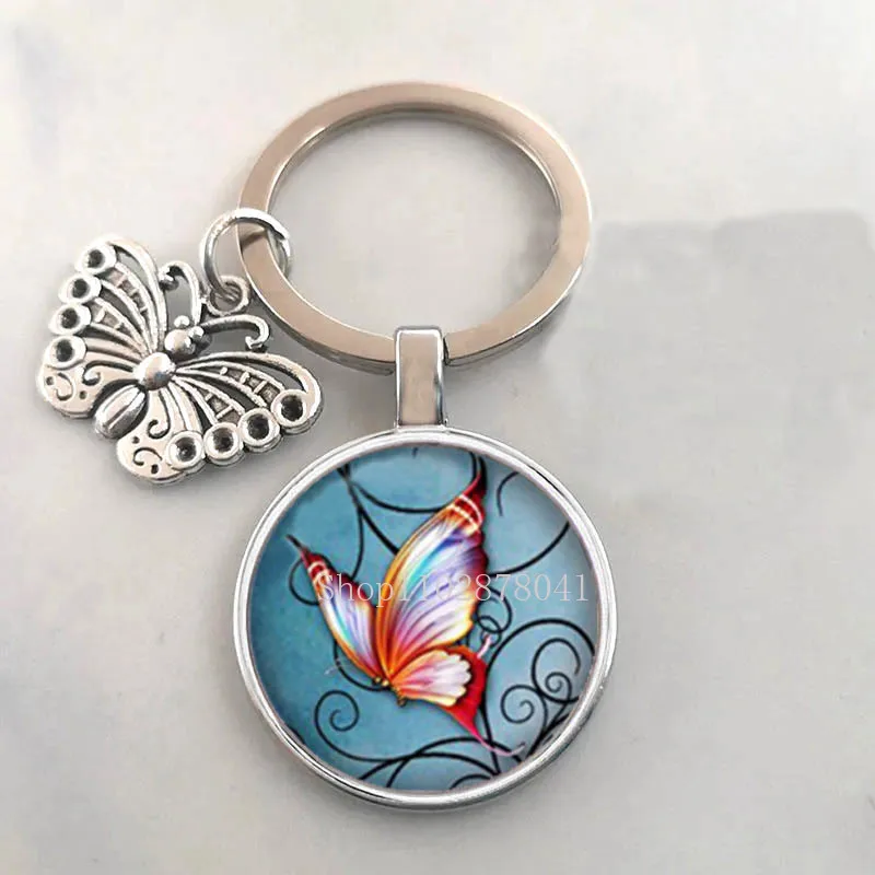 Модные ювелирные изделия стеклянная подвеска брелок из цинкового сплава