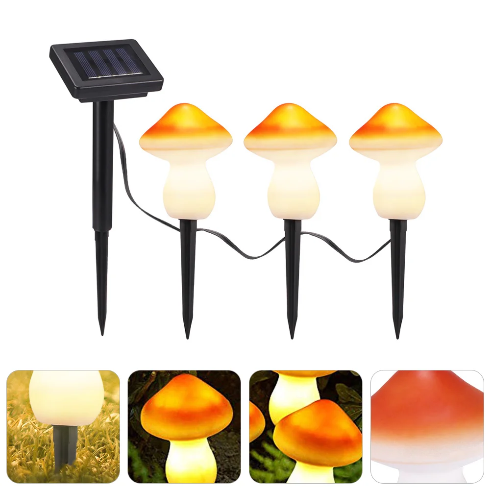 Lights Solar Mushroom Garden Christmas Stake Led Lawn Lamp Pathway Landscapeyard Patio Decor